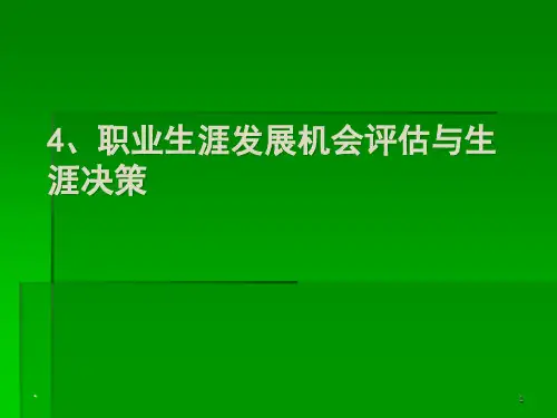 职业生涯发展机会评估与生涯决策讲义.pptx