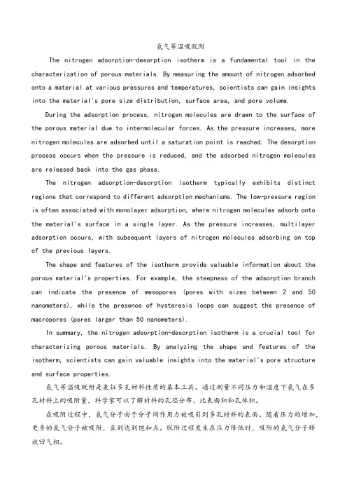 氮气等温吸脱附