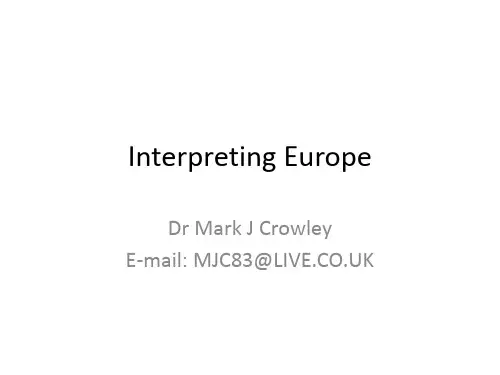 历史学专业英语04_-_Interpreting_Europe.ppt