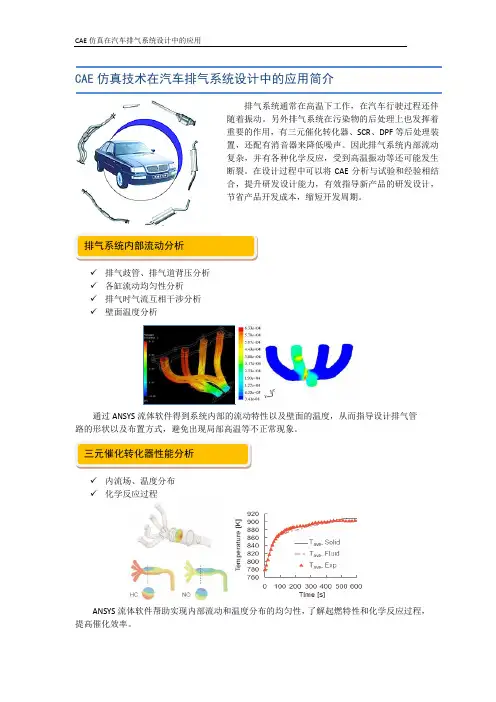 CAE仿真技术在汽车排气系统设计中的应用