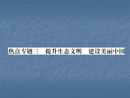 部编版—道德与法治建设美丽中国教学课件PPT