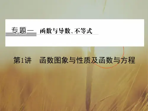 2018届高考数学理二轮复习全国通用课件 专题一 函数与导数、不等式 第1讲 精品