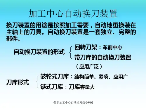 最新加工中心自动换刀指令M06