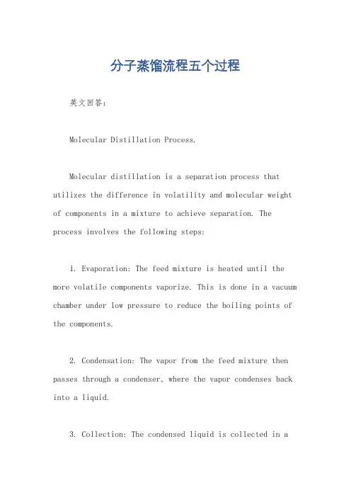 分子蒸馏流程五个过程
