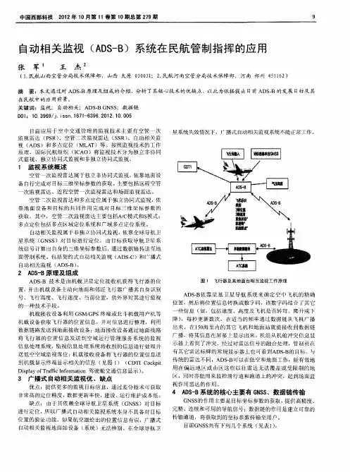 自动相关监视(ADS—B)系统在民航管制指挥的应用