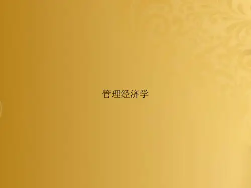 管理经济学