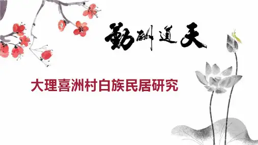 大理喜洲村白族民居研究