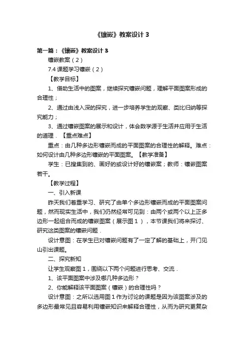 《镶嵌》教案设计3