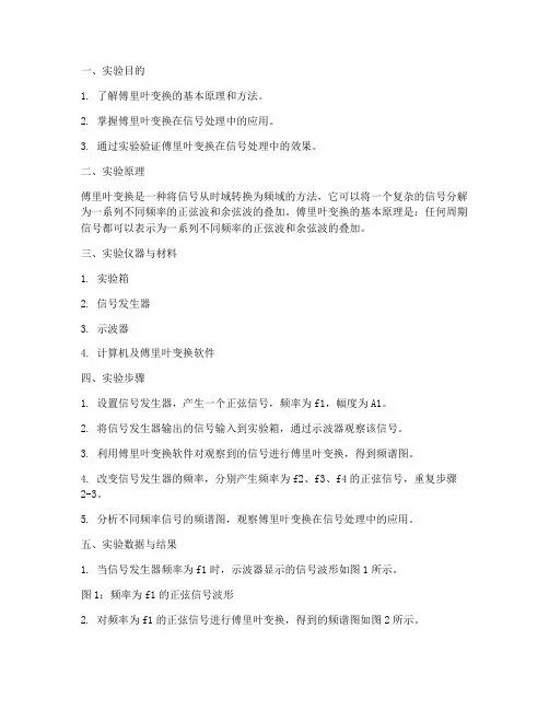 傅里叶实验报告