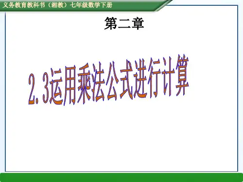 运用乘法公式进行计算PPT课件(7)