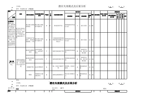 变速器dfmea范例