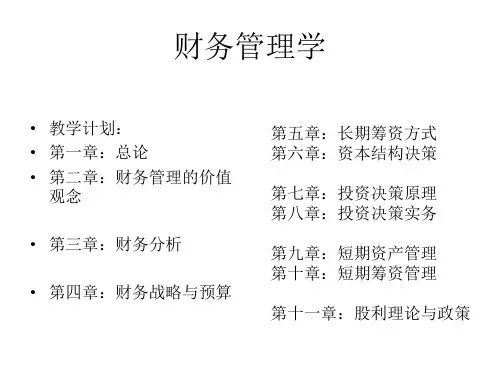 财务管理课件(PPT 36页)