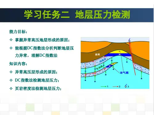 学习任务二： 地层压力检测