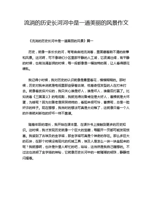 流淌的历史长河河中是一道美丽的风景作文
