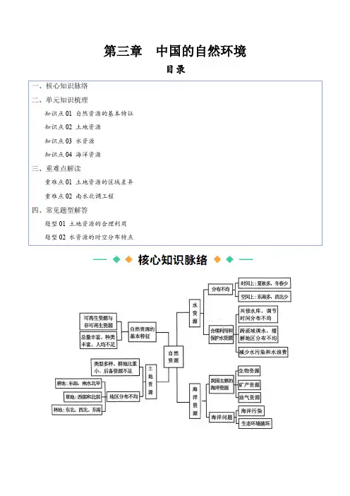 第三章中国的自然资源(答案版)