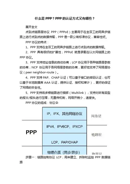 什么是PPP？PPP的认证方式又有哪些？