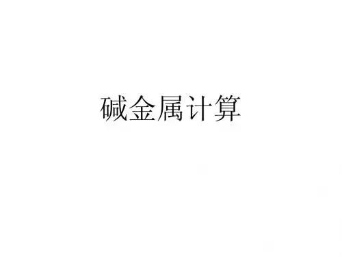 碱金属计算