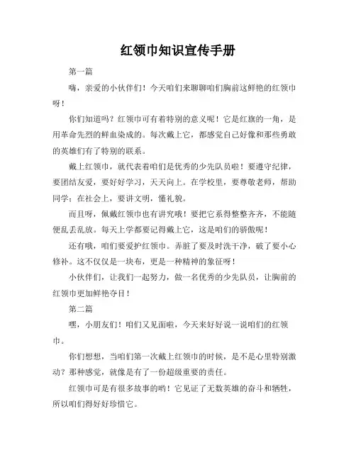 红领巾知识宣传手册