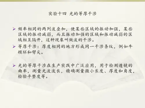 14-实验十四 光的等厚干涉图文模板