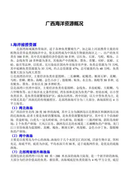 广西海洋资源概况