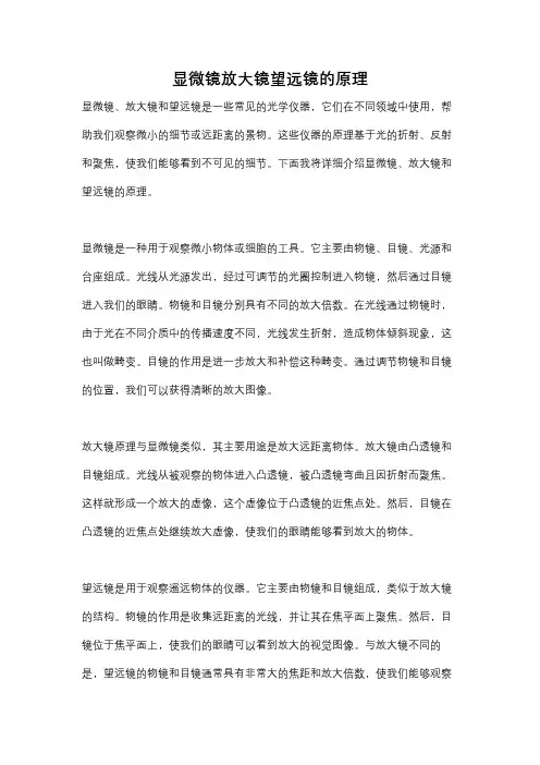 显微镜放大镜望远镜的原理