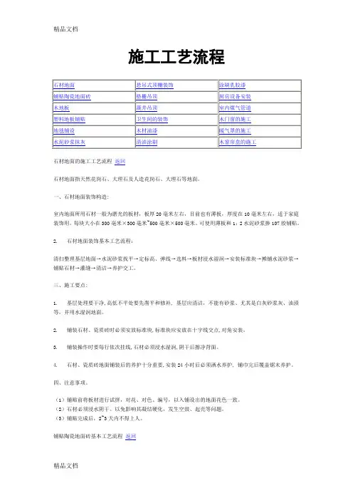 精装修施工工艺流程培训课件