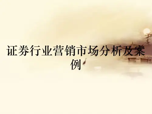 证券行业营销市场分析及案例