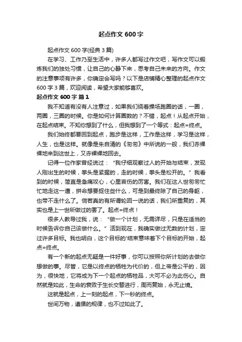 起点作文600字