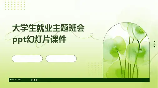 大学生就业主题班会ppt幻灯片课件