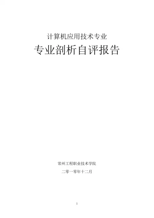 计算机应用技术专业剖析报告
