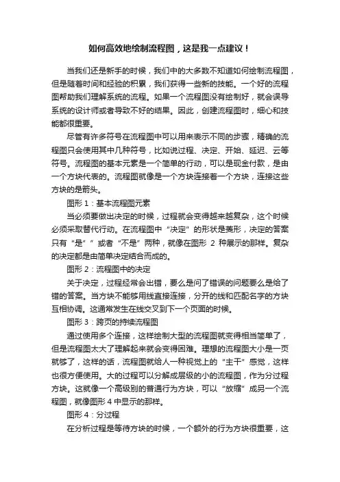 如何高效地绘制流程图，这是我一点建议！