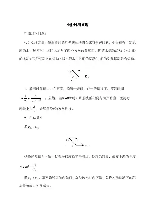 【高中物理】小船过河问题解析