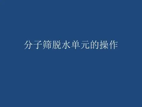 分子筛操作片