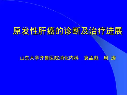 原发性肝癌的诊断及治疗ppt课件