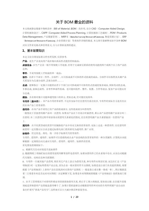 关于BOM最全的资料