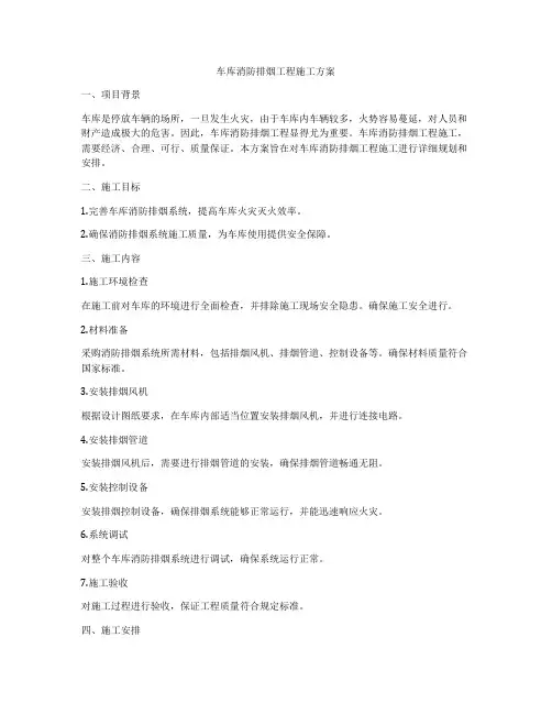 车库消防排烟工程施工方案