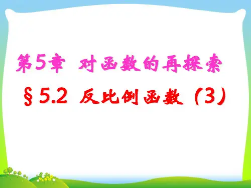 青岛版九年级数学下册第五章《反比例函数》公开课课件