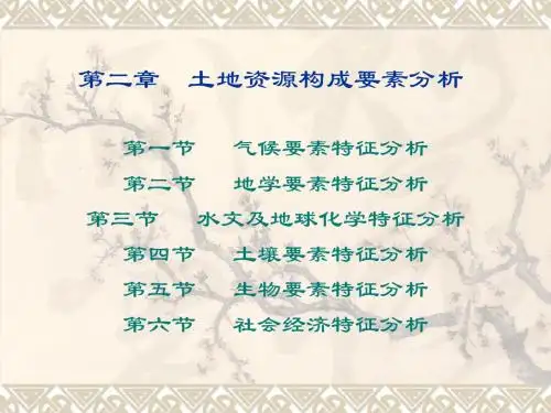2土地资源学第二章土地资源构成要素分析总结