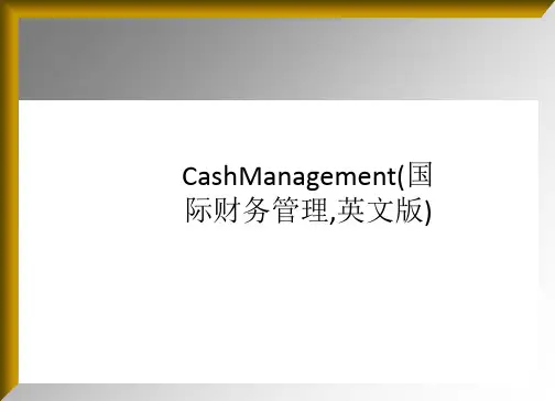 CashManagement(国际财务管理,英文版)