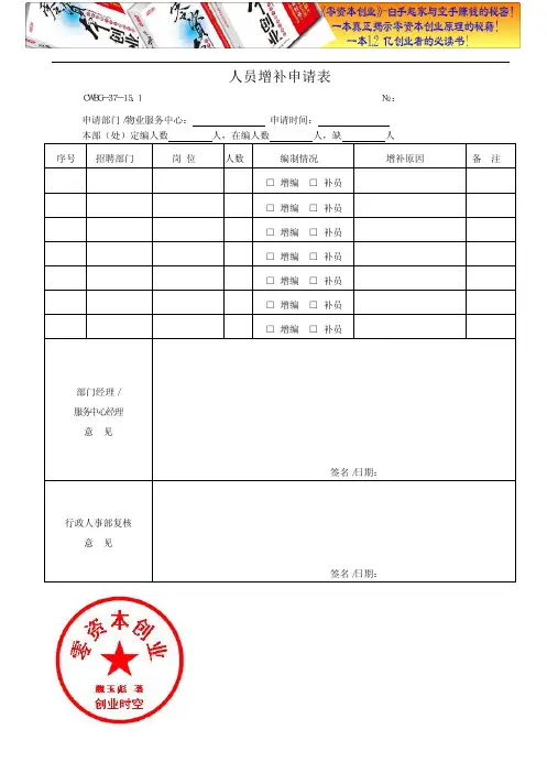 人力资源管理之万怡渝能物业管理HR资料表格.pdf