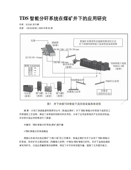 TDS智能分矸系统在煤矿井下的应用研究