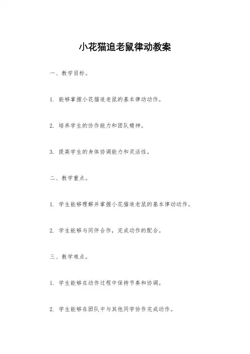小花猫追老鼠律动教案
