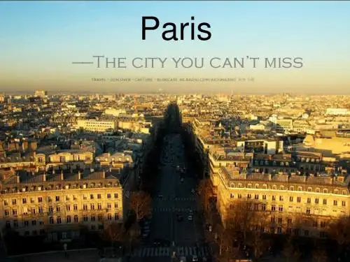 Paris巴黎英语介绍