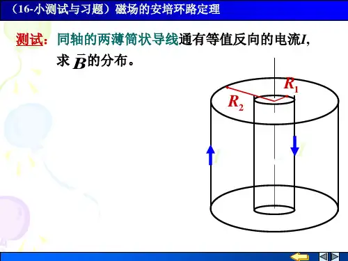 (16-小测试与习题)磁场的安培环路定理