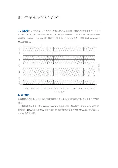 地下车库柱网的大小分析