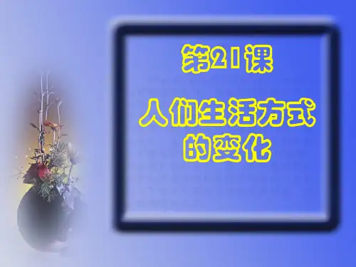 人们生活方式的变化0186920页PPT