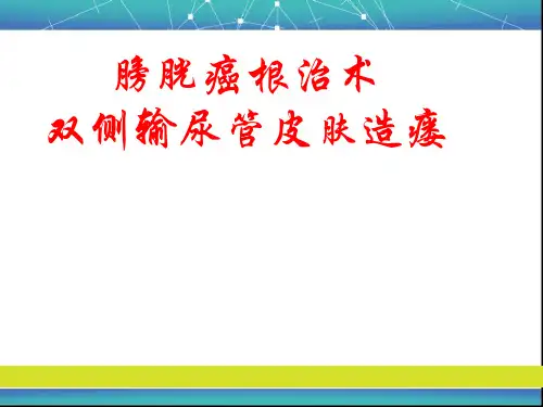 膀胱癌术后输尿管造口护理PPT课件