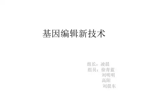 基因编辑新技术课件-PPT精选文档17页