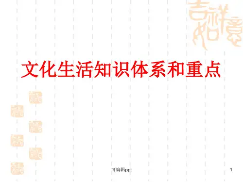 文化生活知识体系及重点全国通用