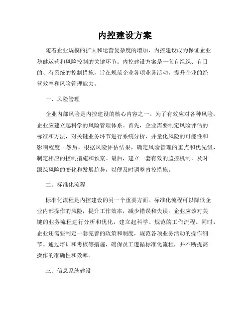 内控建设方案